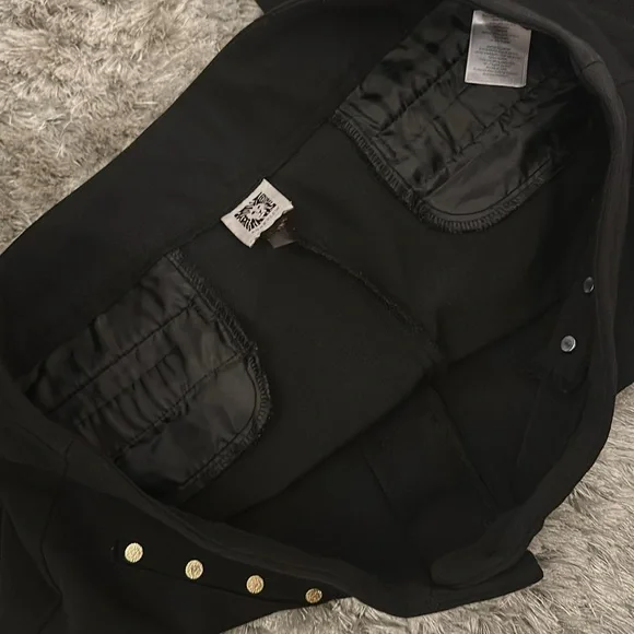 Anne Klein Trousers Dress Pants 12P Black w Gold Hardware - Picture 16 of 16